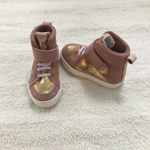Freshly Picked pink and gold Brooklyn high top sneaker - Picture 2 of 4